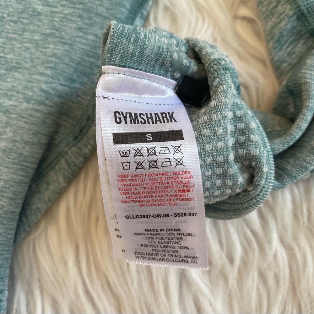 Gymshark Vital Rise Seamless Leggings Women’s Size Small Washed Jade Marl - Picture 13 of 16